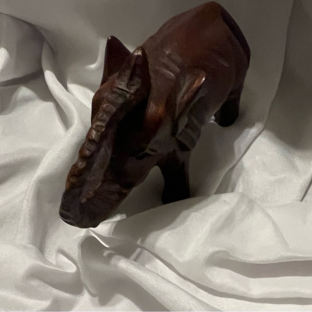 Hand Carved Wood Elephant